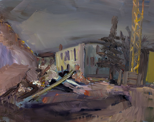 Maxence Haution, <i>Peinture de nuit 1</i>, 2025, acrylique sur toile, 80 x 105 cm. - Maxence Haution