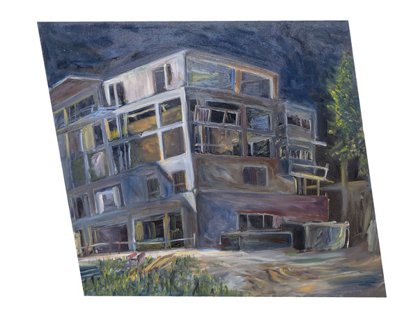 Maxence Haution, <i>Peinture de nuit (7)</i>, 2026, huile sur toile, 90 x 110 cm. - Maxence Haution