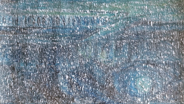 Maxence Haution, <i>La Nuit</i>, 2023, acrylique sur toile, 70 x 100 cm. - Maxence Haution